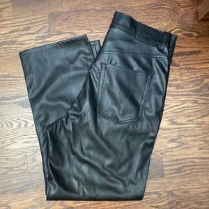 Rare, Levi’s Faux Leather Ribcage Straight, 29x27
